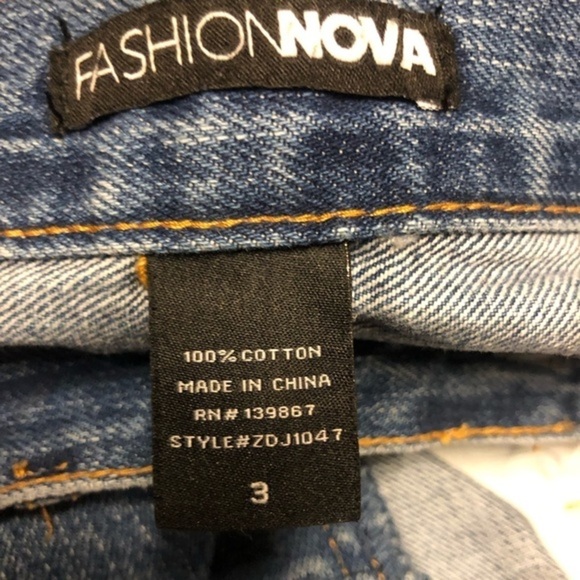 FASHION Nova Crossover straight leg jeans size 3 - Picture 8 of 10